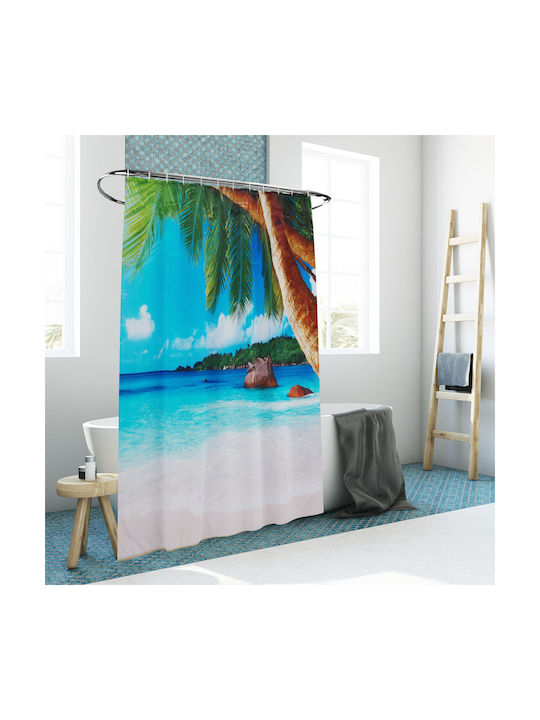 Relaxdays Cortină De Duș Textilă 200x180cm Multicolor