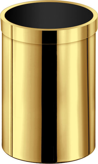 Sanco 90664-A75 Metallic Bathroom Bin 12lt Brown
