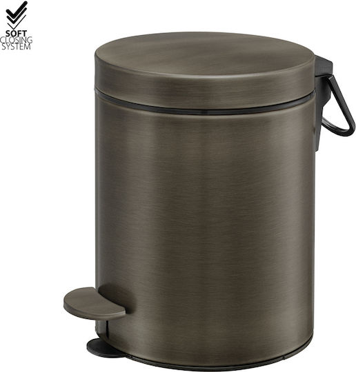Sanco Metallischer Badezimmerbehälter Soft Close 5lt Bronze