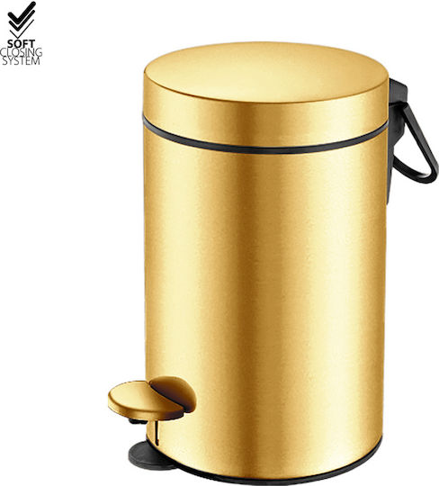 Sanco 90603-M26 Metallic Bathroom Bin Soft Close 3lt Copper