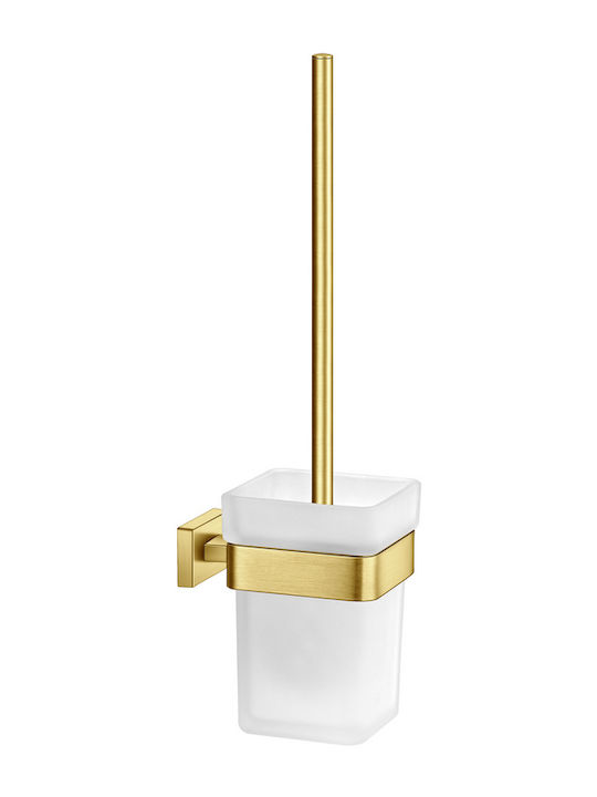 Sanco Glass Bathroom Toilet Brush Brown