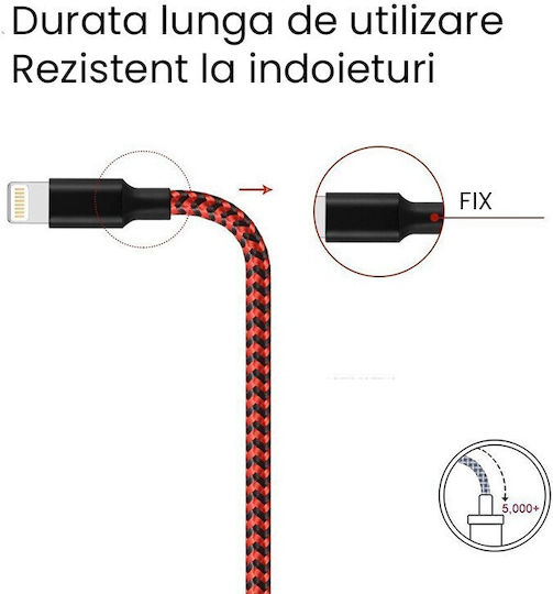 Telefon Datenkabel Flippy Usb Zu Blitzkabel Kompatibel Mit Iphone 1 M Länge Dreieck Geflochten In 2 Farben Rot Schwarz