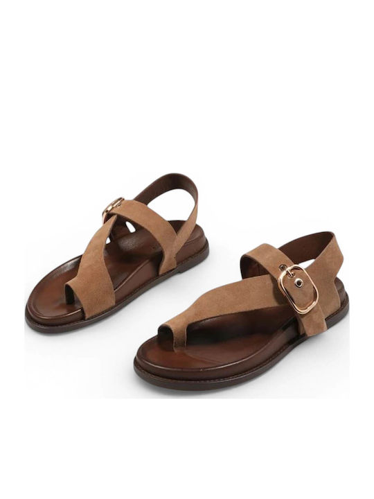 Sandale Casual Damă Din Piele Maro