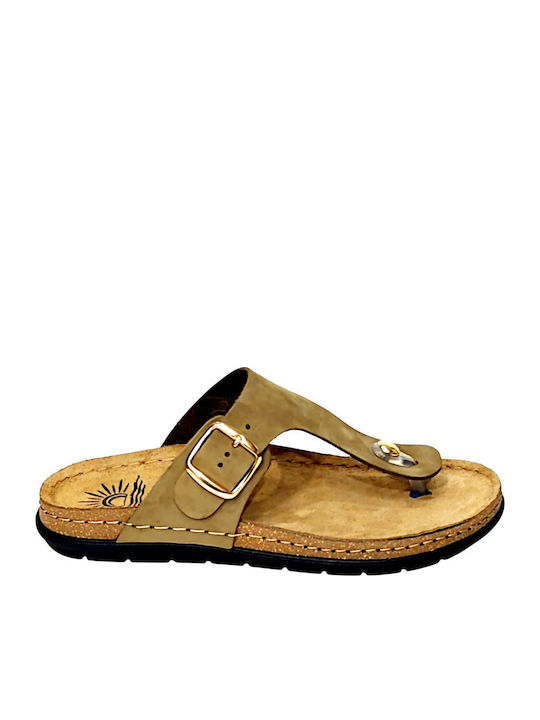Women's Flat Sandals Green Sienna-50301-Olive