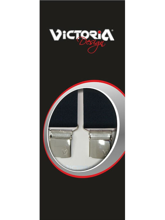 Victoria Suspenders Monochrome Navy Blue