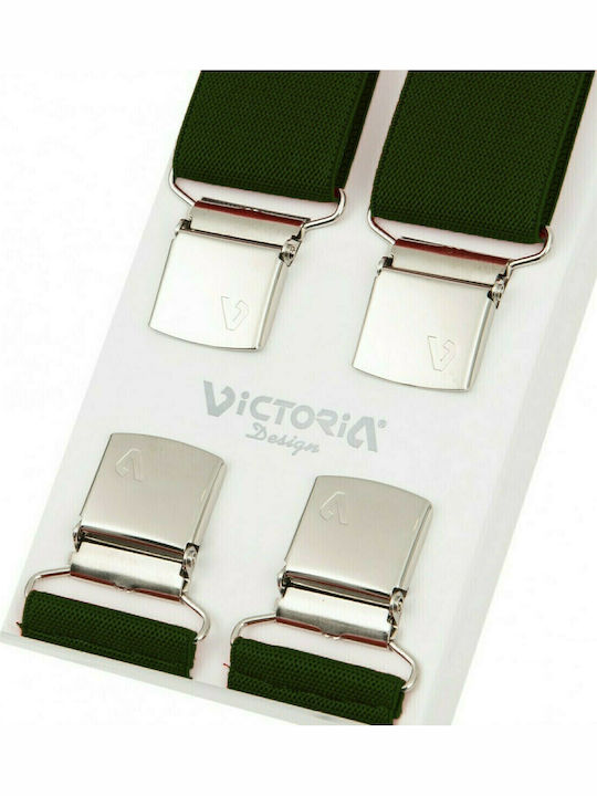 Victoria Suspenders Monochrome Green