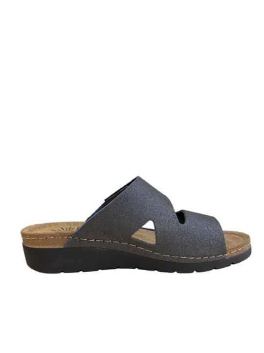 Leather Women's Anatomic Black Sandals