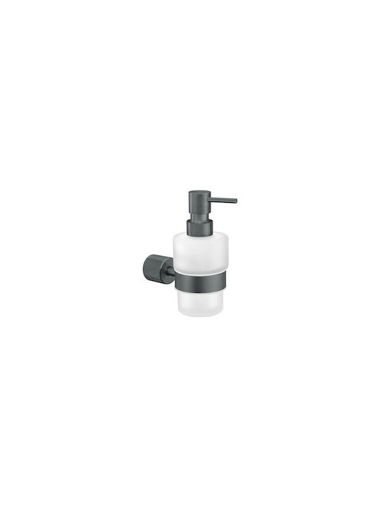 Sanco Lithos Επιτοίχιο Dispenser Γυάλινο Καφέ