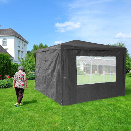 Relaxdays Странично За Киоск Сиво 2x3m