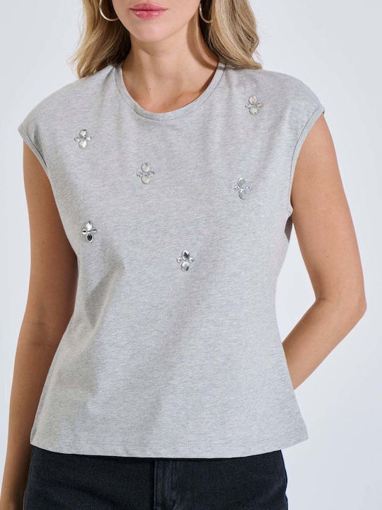 Women's Cotton Sleeveless Top Grey