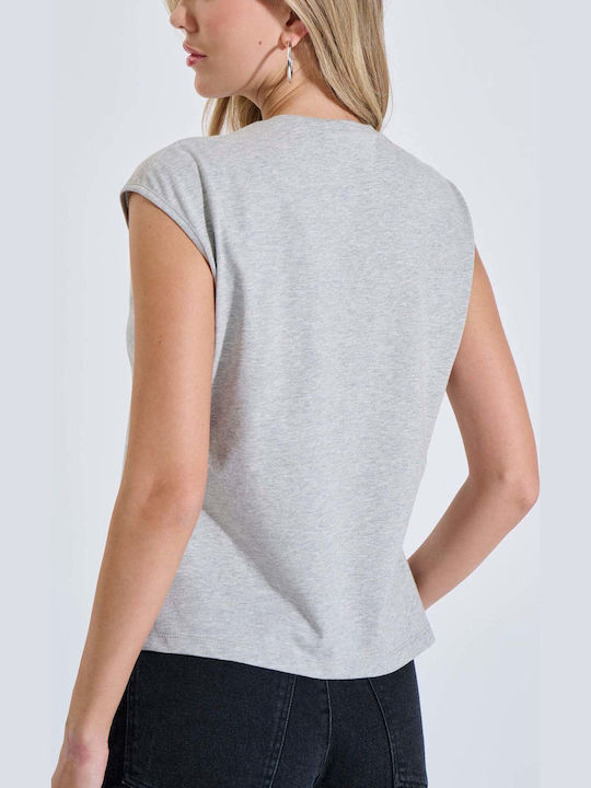 Women's Cotton Sleeveless Top Grey