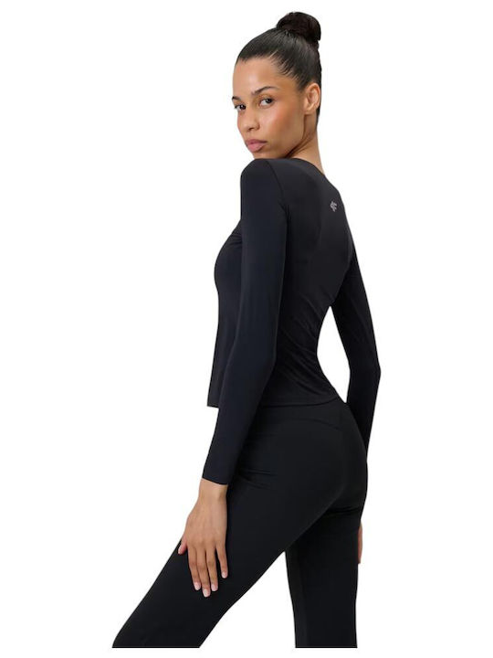 Functional Women's Long Sleeve Black Blouse