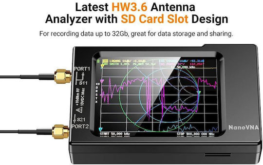 Antenna Analyzer Nanovna-H Vector Network 50kHz-900MHz MF HF VHF UHF