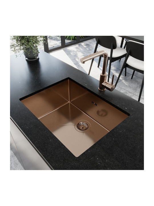 Helika Nova 100l Undermount Kitchen Sink Inox M59xP45cm Silver