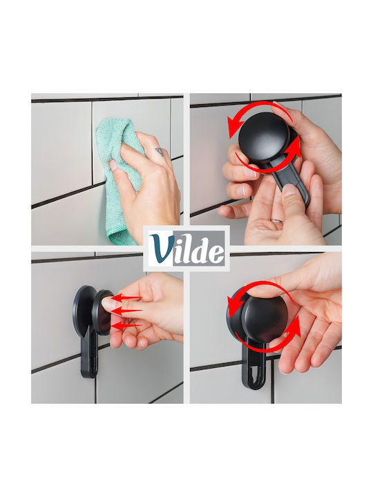 Vilde Suport De Hârtie Din Plastic Cu Ventuză Negru 5904316491949