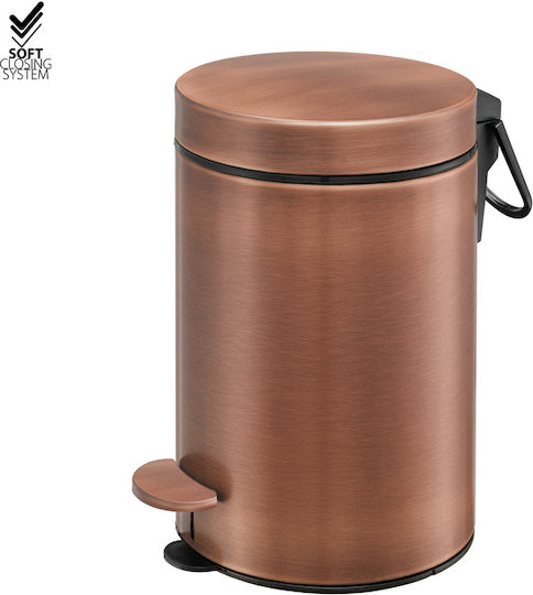 Sanco Metallic Bathroom Bin Soft Close 3lt Gold
