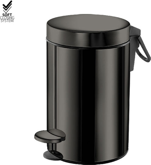 Sanco Metallic Bathroom Bin Soft Close 3lt Gold