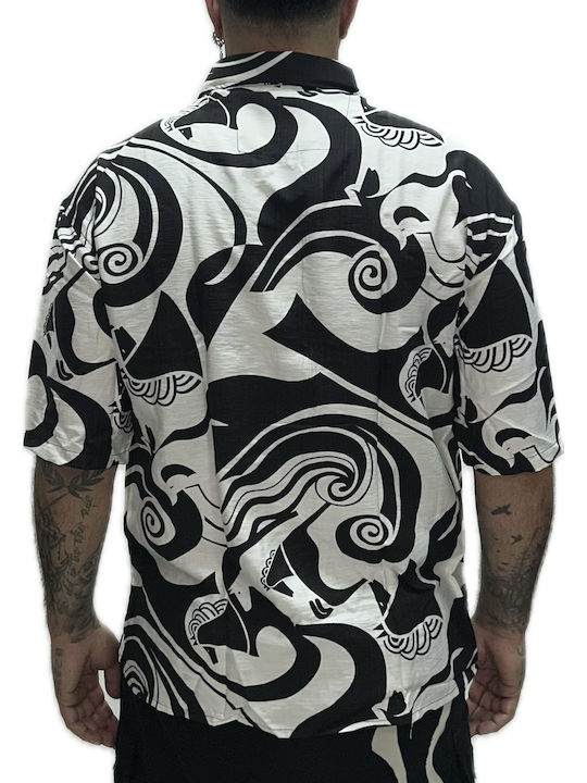 Shirt Κοντομάνικο Πουκάμισο σε Φαρδιά Γραμμή