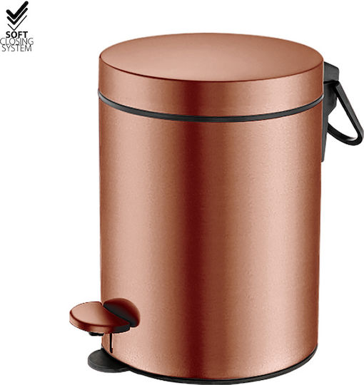 Sanco Metallic Bathroom Bin Soft Close 5lt Gold