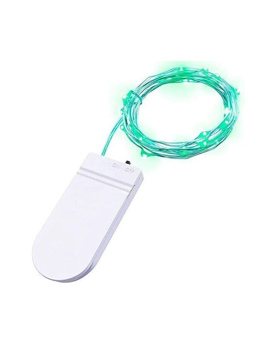 50 Λαμπάκια LED 5μ. Πράσινα Μπαταρίας σε Σειρά