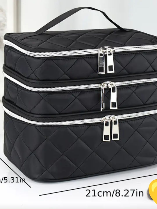 ShuShu Stand De Organizare Cosmetice Cu Niveluri Negru