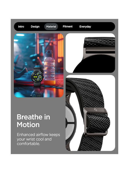 Spigen Fabric Strap Black (Google Pixel Watch 4/3)