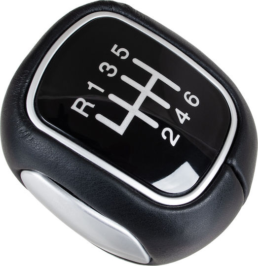 Chevrolet Cruze 08-15 Gear Shift Knob Black Eco-leather + Silver 6 Speeds