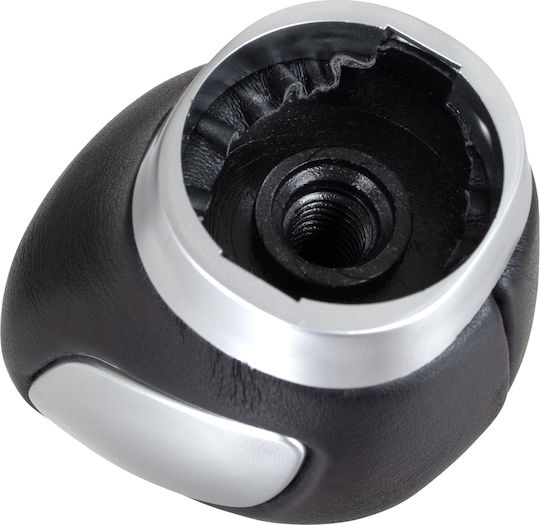 Chevrolet Cruze 08-15 Gear Shift Knob Black Eco-leather + Silver 6 Speeds