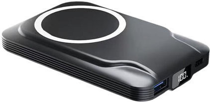 ET-W1P MagSafe Power Bank 10000mAh 15W with USB-A Port and USB-C Port Black