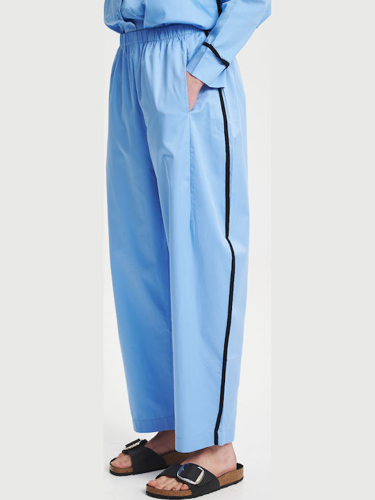 Women's Light Blue Set with Trousers with Rubber Band