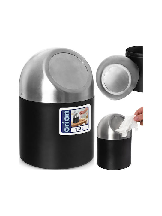 Orion Inox Bathroom Bin 1.2lt Gray