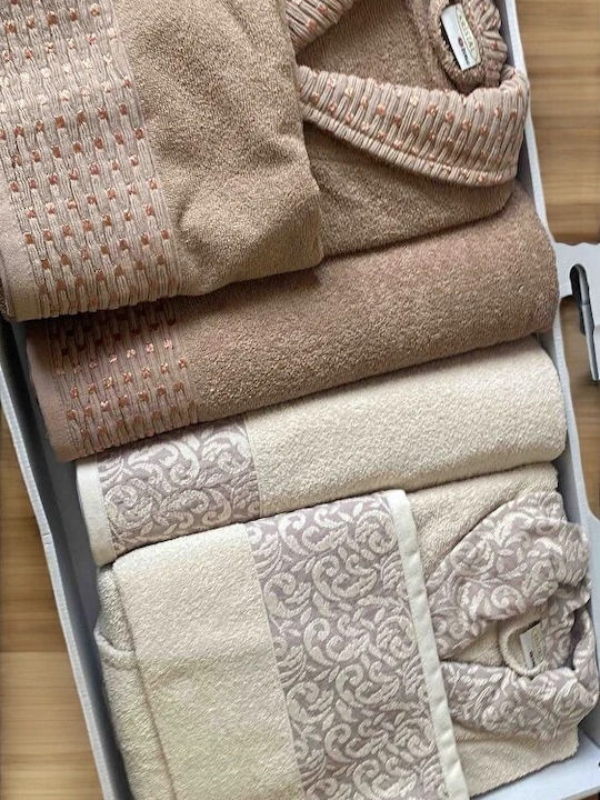 SteweHome Männer Bademantel Beige SteweHome Männer Bademantel Beige