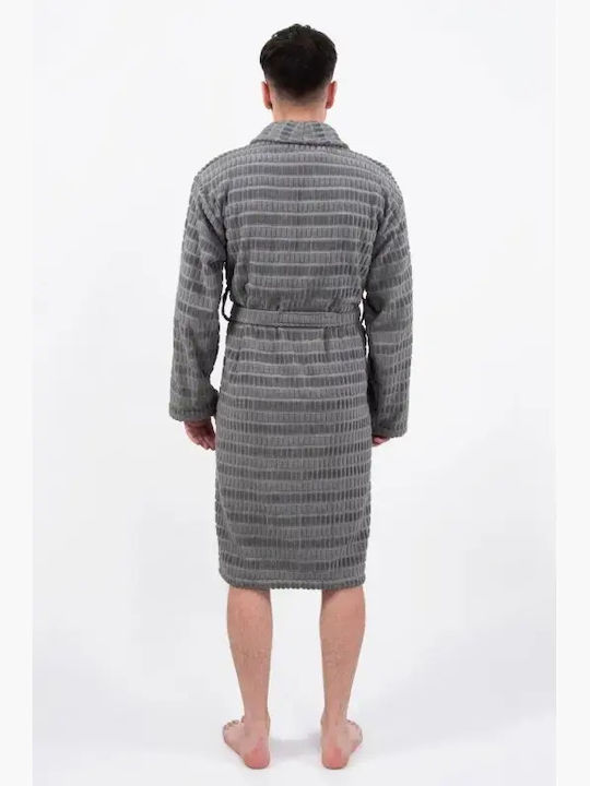 SteweHome Damen Bademantel Anthrazit