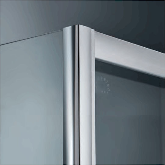 Starlet Corner Entry Shower Cabin with Sliding Door 69x89cm Stripes