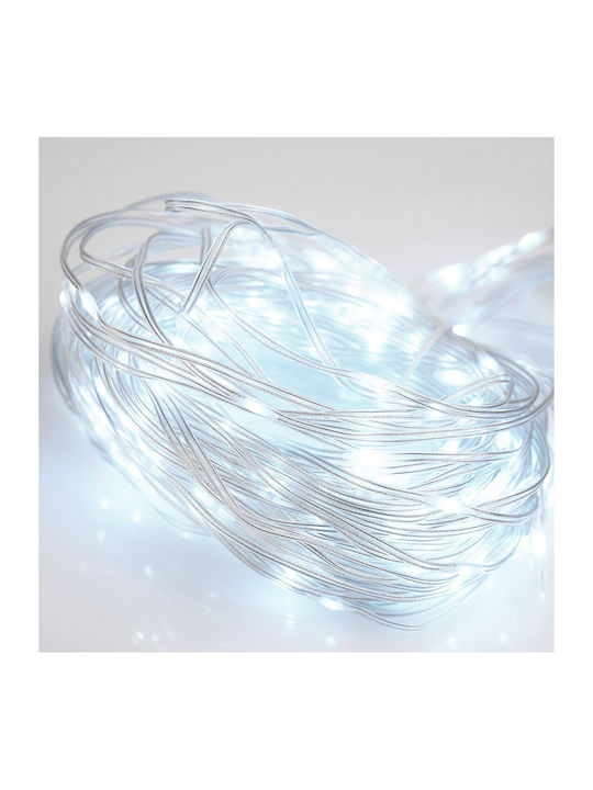 300 LED-Lichter 3m Kaltweiß USB Vorhang 8 Stück