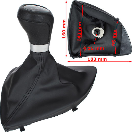 BMW 1 E87 04-07 Schwarzer 6-Gang Schaltknopf + Dichtung