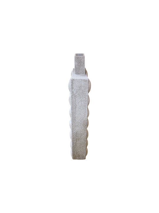Espiel Decorative White Polyresin Vase 27x8xH45cm