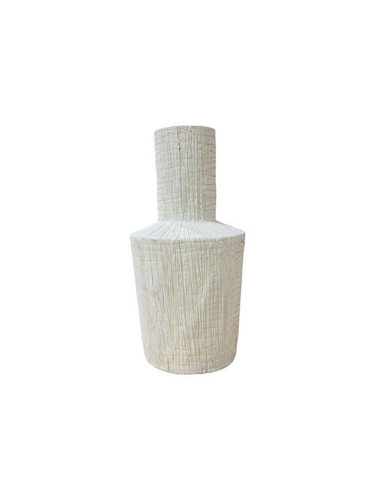Espiel Decorative Ecru Polyresin Vase 17x15xH36cm