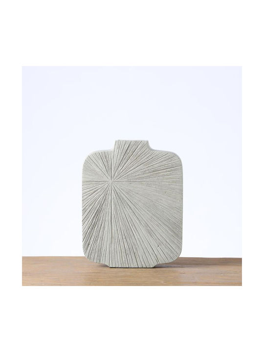 Espiel Decorative Gray Stone Vase 24x4.5xH30.5cm