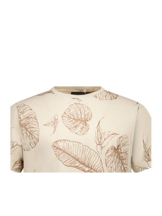 Short Sleeve Beige Blouse