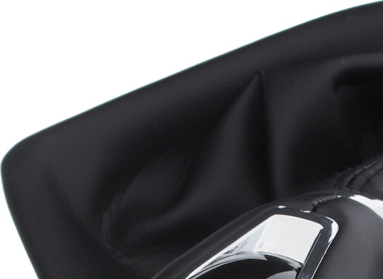 Seat Leon III 12-17 Schwarzer Eco-Leder Schaltknopf + Gaiter Rahmen 6 Gänge