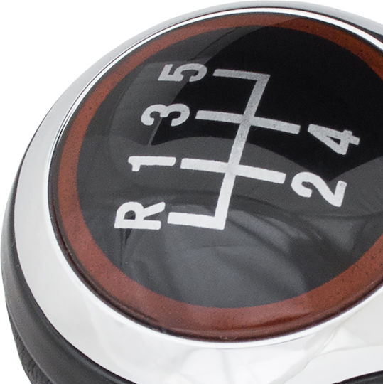Vw Golf Vii 2012 Black + Chrome 5 Speed Gti Design Gear Shift Knob
