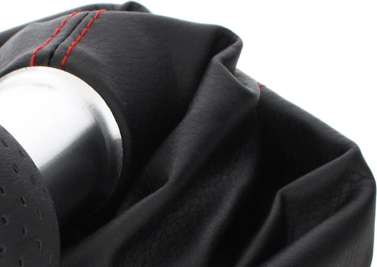 Audi A3 I 8l 96-03 Black Gear Shift Knob + Black Gaiters Red Thread Red Ring 5 Speed Reverse At Bottom