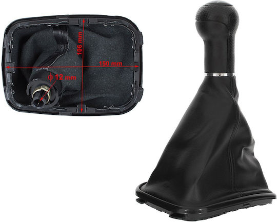 Vw Bora 98-05 Schwarz 5-Gang Schaltknopf + 12mm Loch