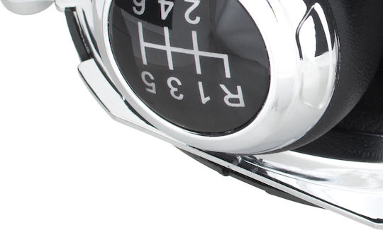 Audi Tt 8j 06-14 Black Chrome Gear Shift Knob + Black Gaiters Chrome Frame 6 Speeds