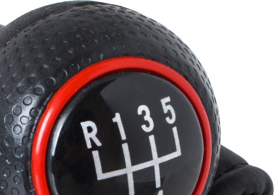 Audi A3 8l 96-03 Black Gear Shift Knob + Black Gaiters Red Thread Red Ring 5 Speed