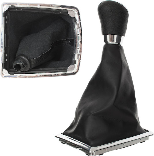 Ford Focus Mk2 04-11 Silver Gear Shift Knob + Gaiter Chrome Frame 5 Speed