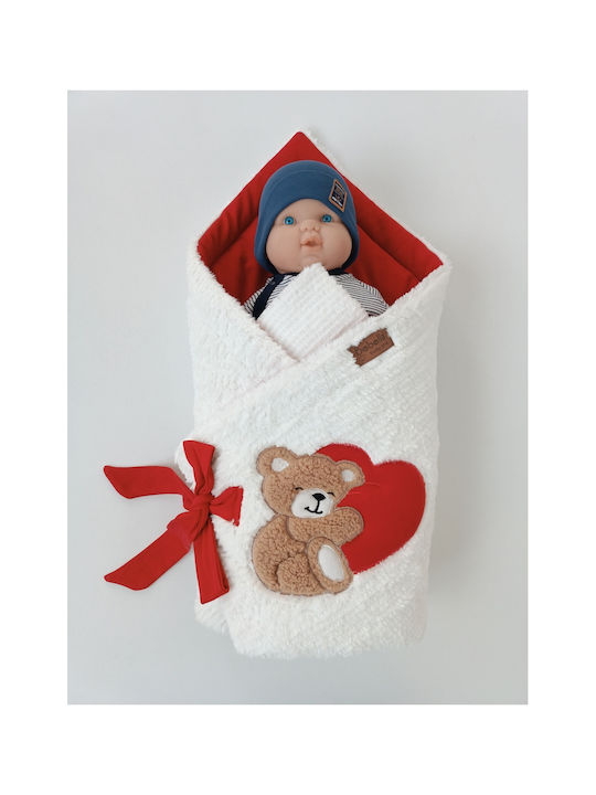 SteweHome Nursery Swaddling Blanket White 85x85cm