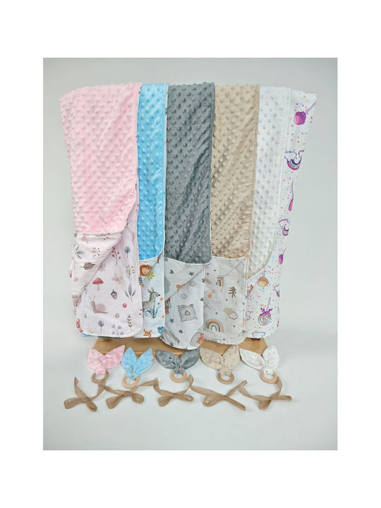 SteweHome Baby Blanket Nursery Swaddling Cotton Beige 100x85cm