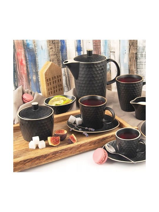 Orion Round Black Ceramic Serving Bowl Diameter 11cm